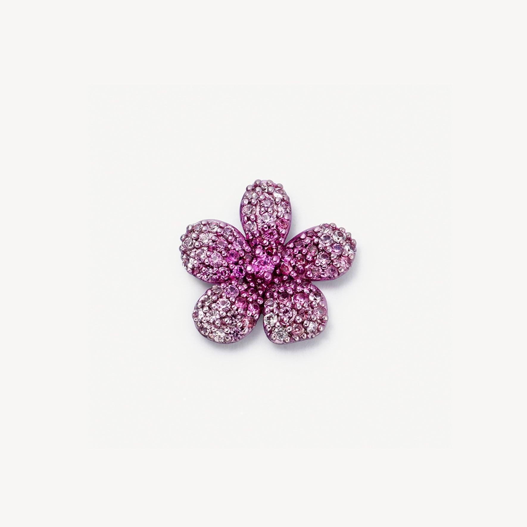 🌺 Pink Flower Charm – Blooming Locket Filler Accessory