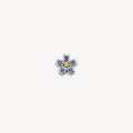 💐 Zircon Blue Flower Charm – Sparkling Locket Filler