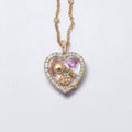 Cherie Crystal Heart Pendant | Gold Plated Copper, Pave Crystals
