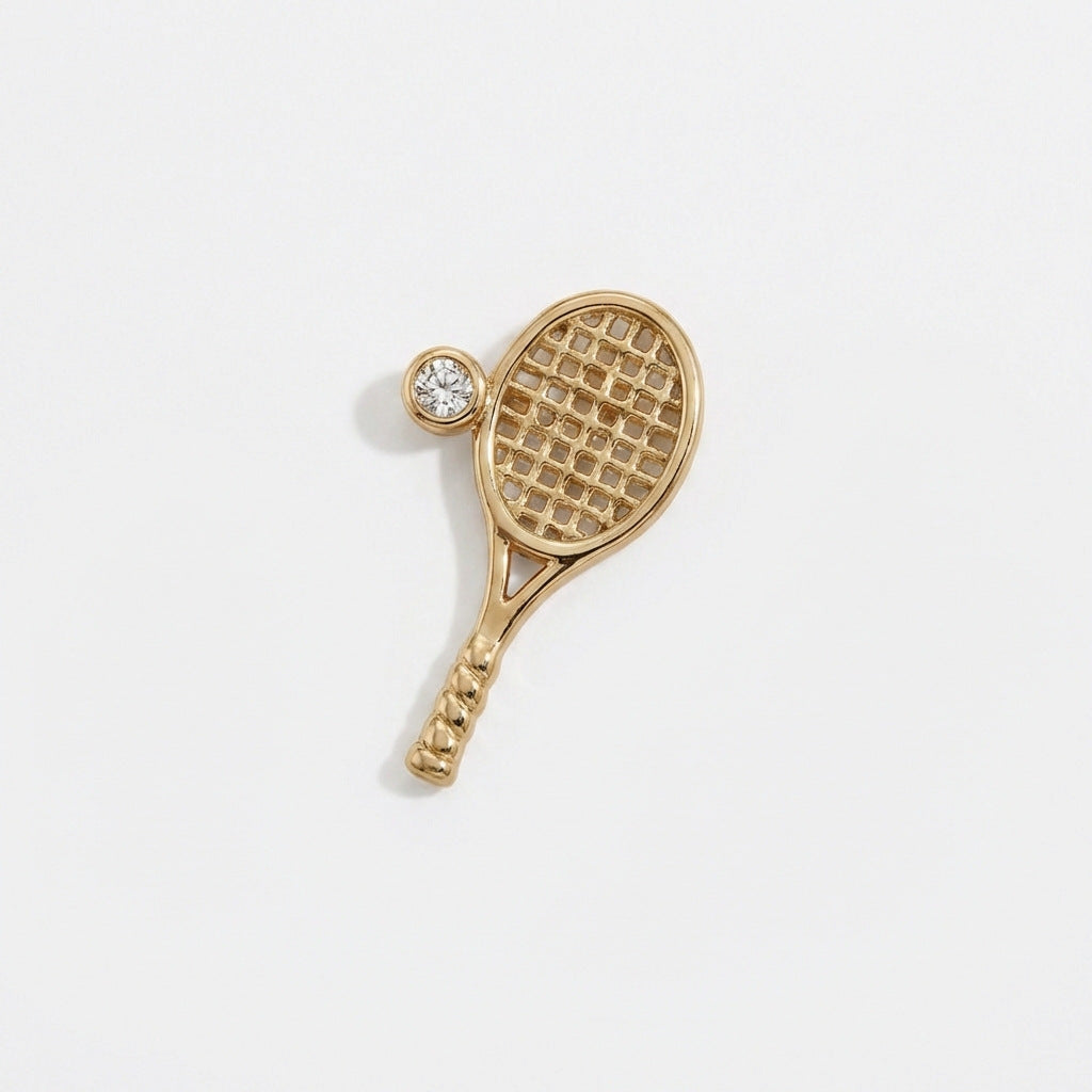 🎾 Tennis Racket Charm – Court Queen Locket Filler
