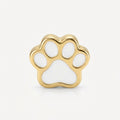 🐾 White Paw Outline Charm – Minimalist Pet Locket Filler