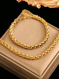 Basket Chain & Bracelet Set 316 Stainless Steel