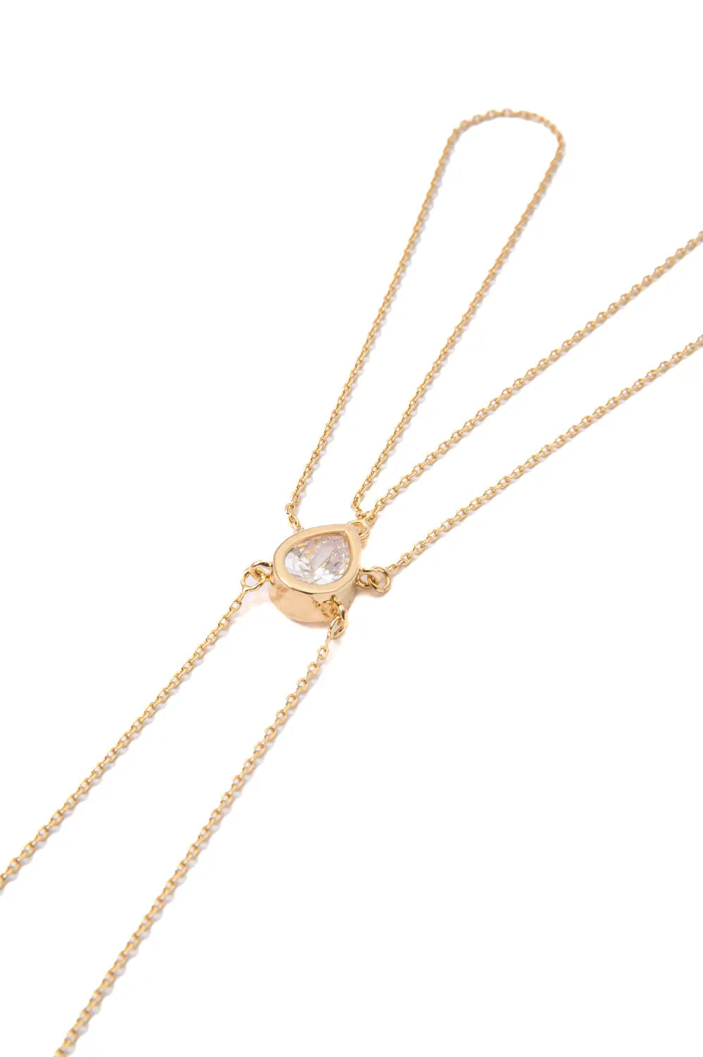 Teardrop Hand Chain Bracelet | 18k Gold Plated