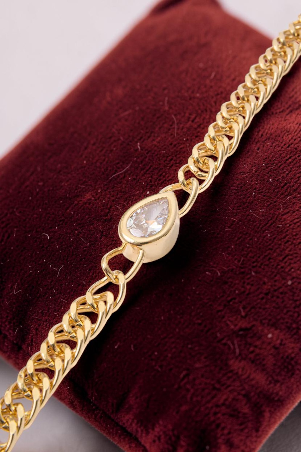 Teardrop Chain Bracelet | 18k Gold Plated