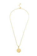 Lord's Prayer Coin Pendant Necklace | 18k Gold Plated