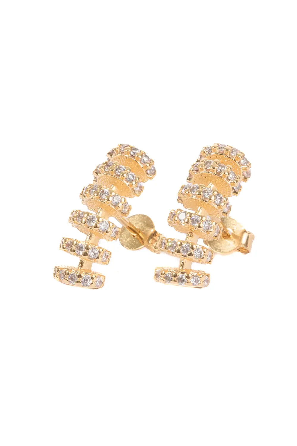 Minimalist Pavé Ear Cuff 18k Gold Plated
