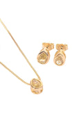 Citrine Teardrop Jewelry Set | 18k Gold Plated