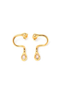 Sculptural Wave Drop Earrings | 18k Gold Plated