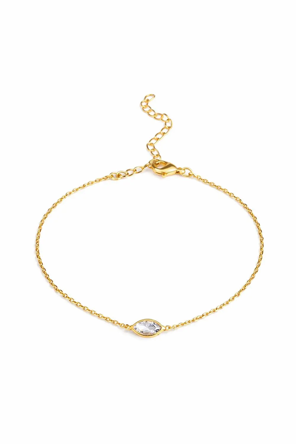 Single Navette Bracelet 18k Gold Plated