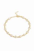 Round Zirconia Tennis Bracelet | 18k Gold Plated