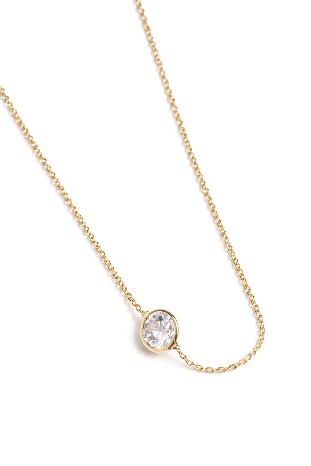 Single Sphere Pendant Necklace | 18k Gold Plated