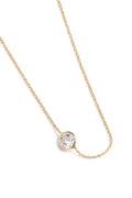 Single Sphere Pendant Necklace | 18k Gold Plated