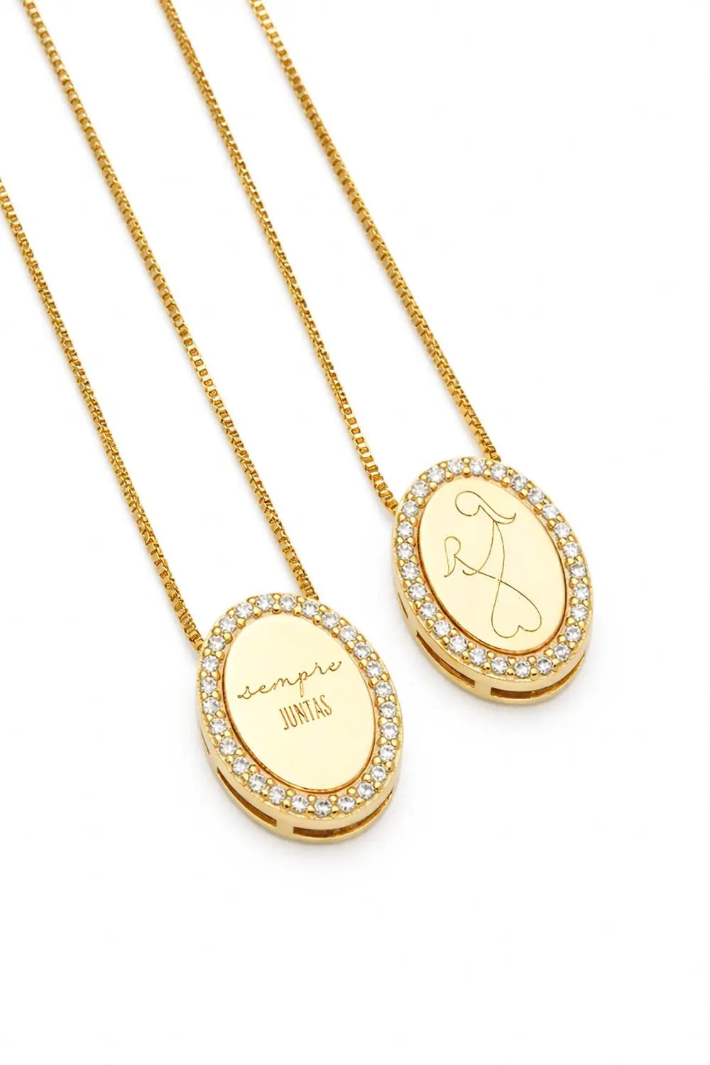 Mother & Daughter Always Together Necklace Set | 18k Gold Plated