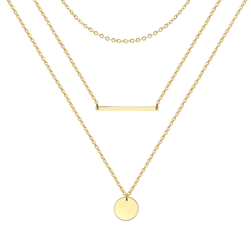 Elegant Layered Gold Necklace Set