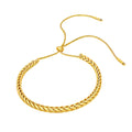 Gold Plated Braided Chain Adjustable Bracelet