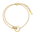Gold Plated Roman Numeral Crystal Bracelet/Anklet