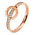 Rose Gold Roman Circle Crystal Bracelet