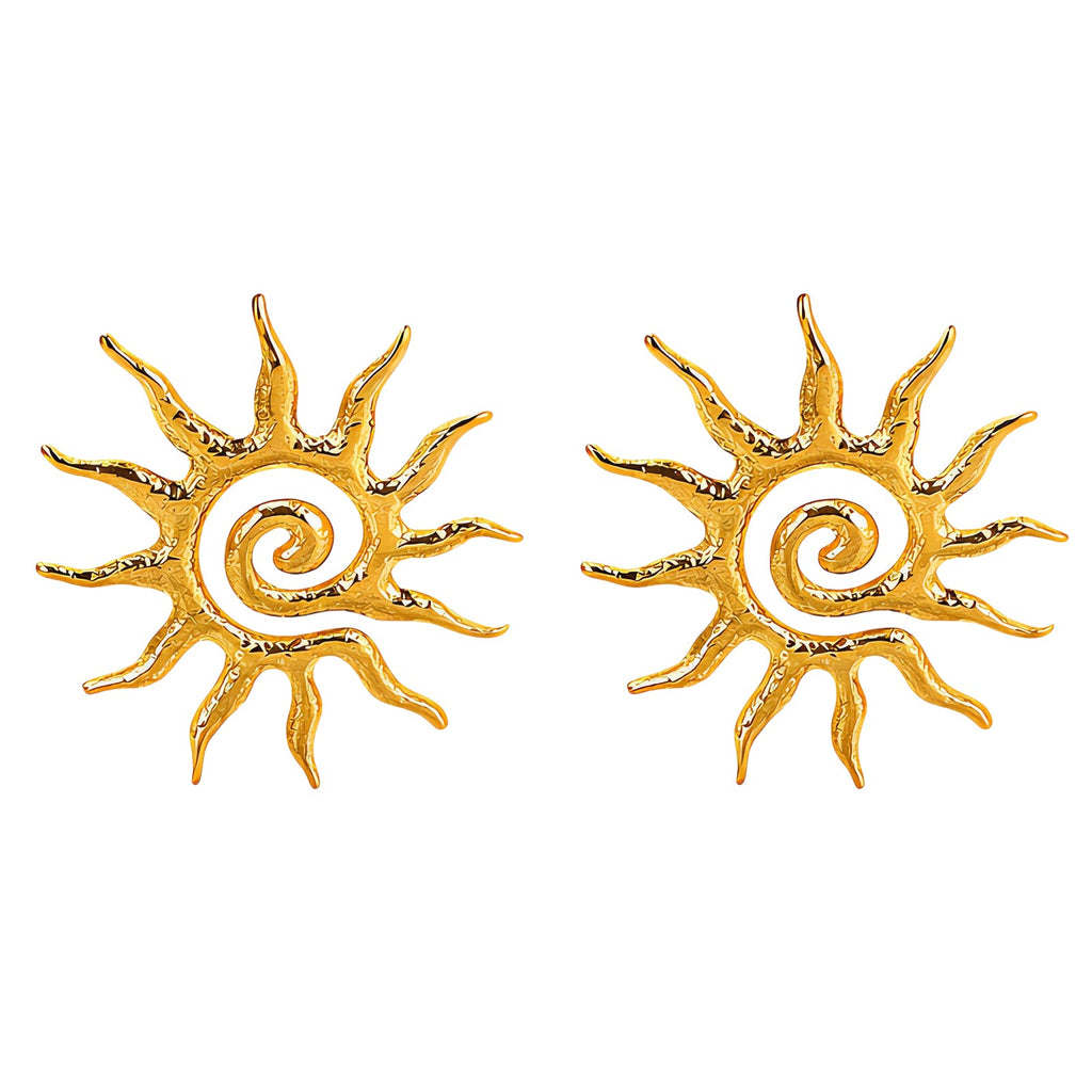Golden Sun Statement Earrings