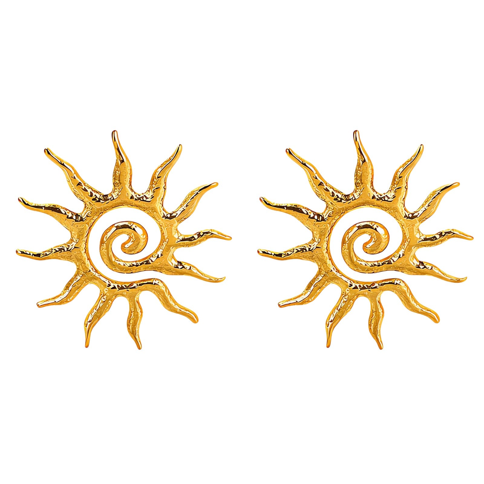 Golden Sun Statement Earrings