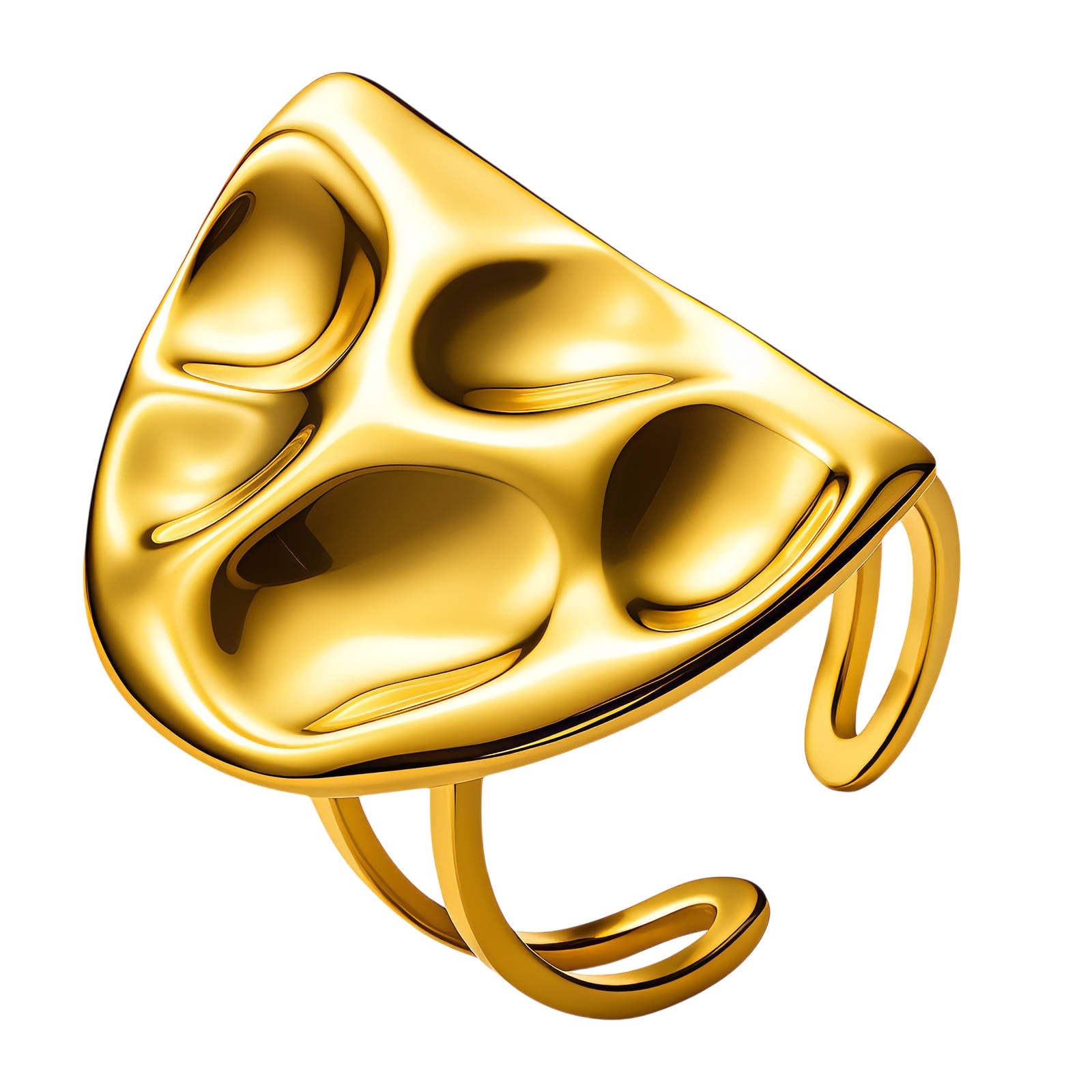 Gold Sculptural Statement Ring
