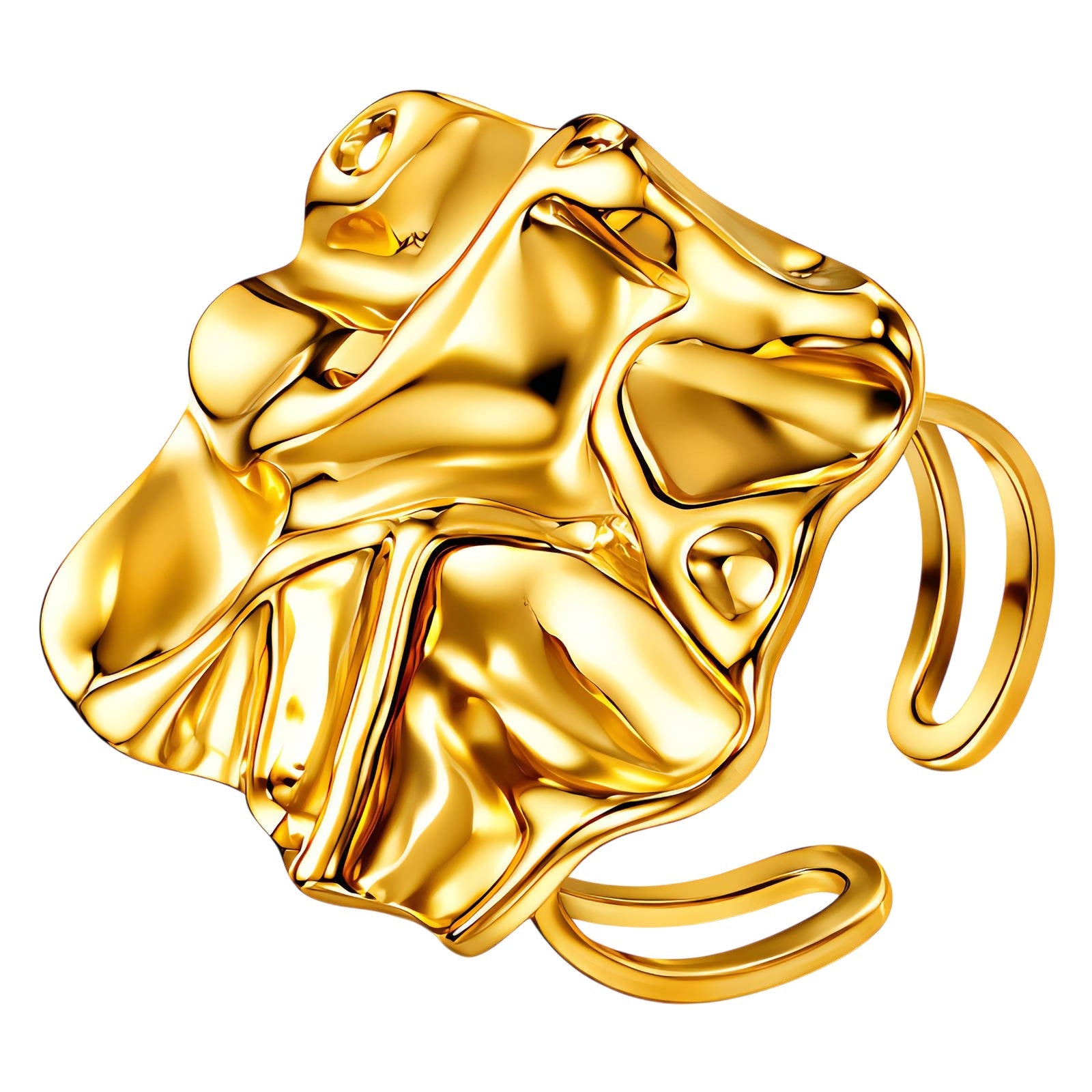 Gold Abstract Sculptural Ring
