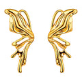 Golden Butterfly Statement Earrings