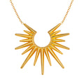 Golden Sunburst Statement Necklace