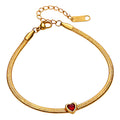 Golden Heart Charm Bracelet
