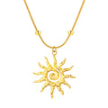 Golden Sun Pendant Necklace