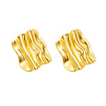 Gold Wave Statement Earrings