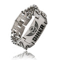 BIKER Men's Skull Head Bracelet Titanium Steel