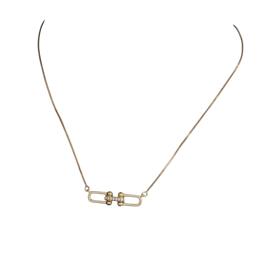 Pavé Link Inspiration Necklace | 18k Gold Plated