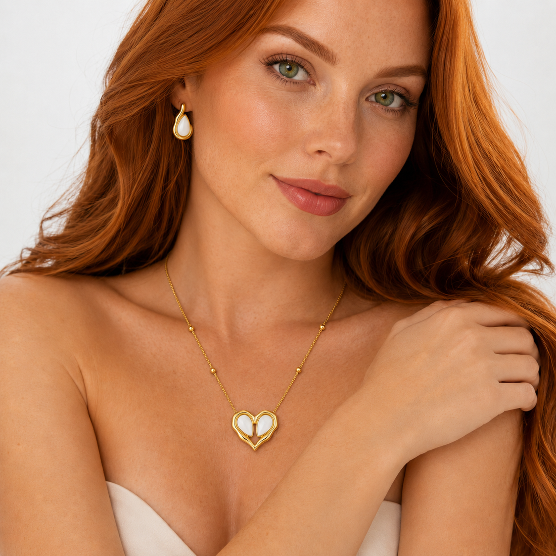 Lux 925 Sterling Heart & Teardrop Jewelry Set