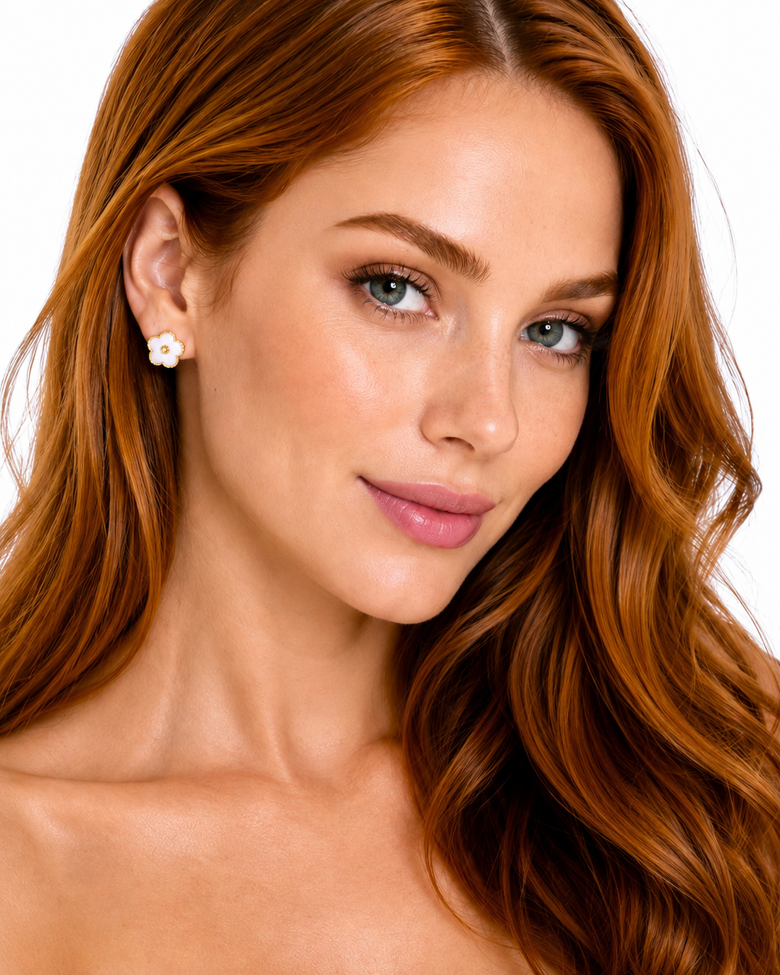 Daisy Flower Stud Earrings Lux 925 Sterling Silver