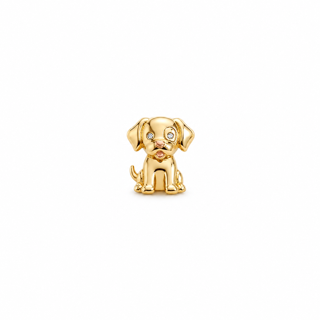 Puppy Zircon Charm for glass locket filler