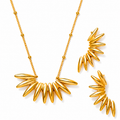 Sun Solid Jewelry Set 304 Stainless Steel 18K Gold Plated