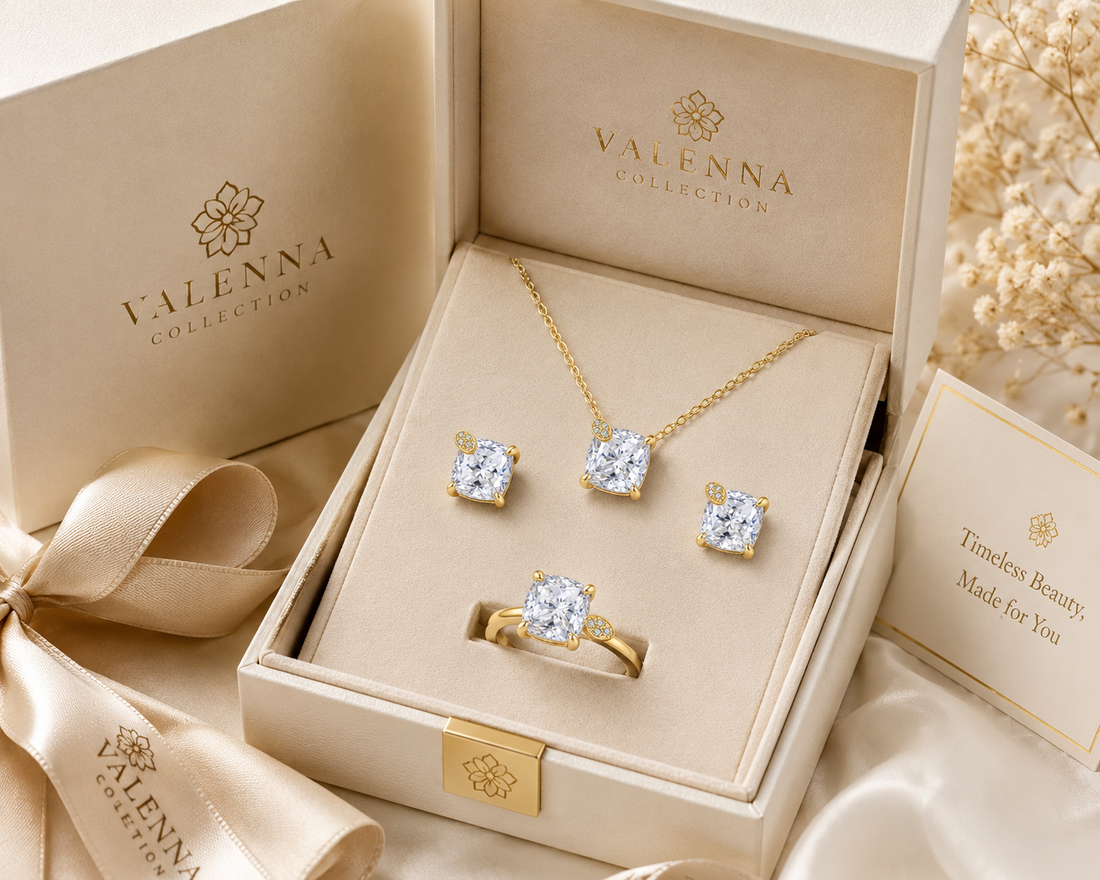 925 Sterling Silver Geometric Zircon Jewelry Set