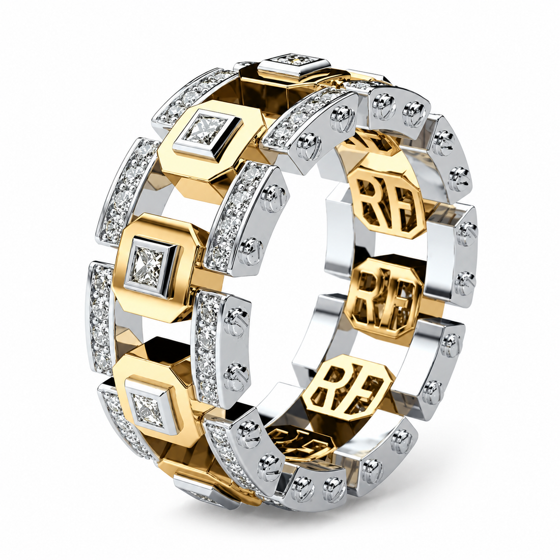 Valenna Men's Zircon Geometric Alloy Trend Ring