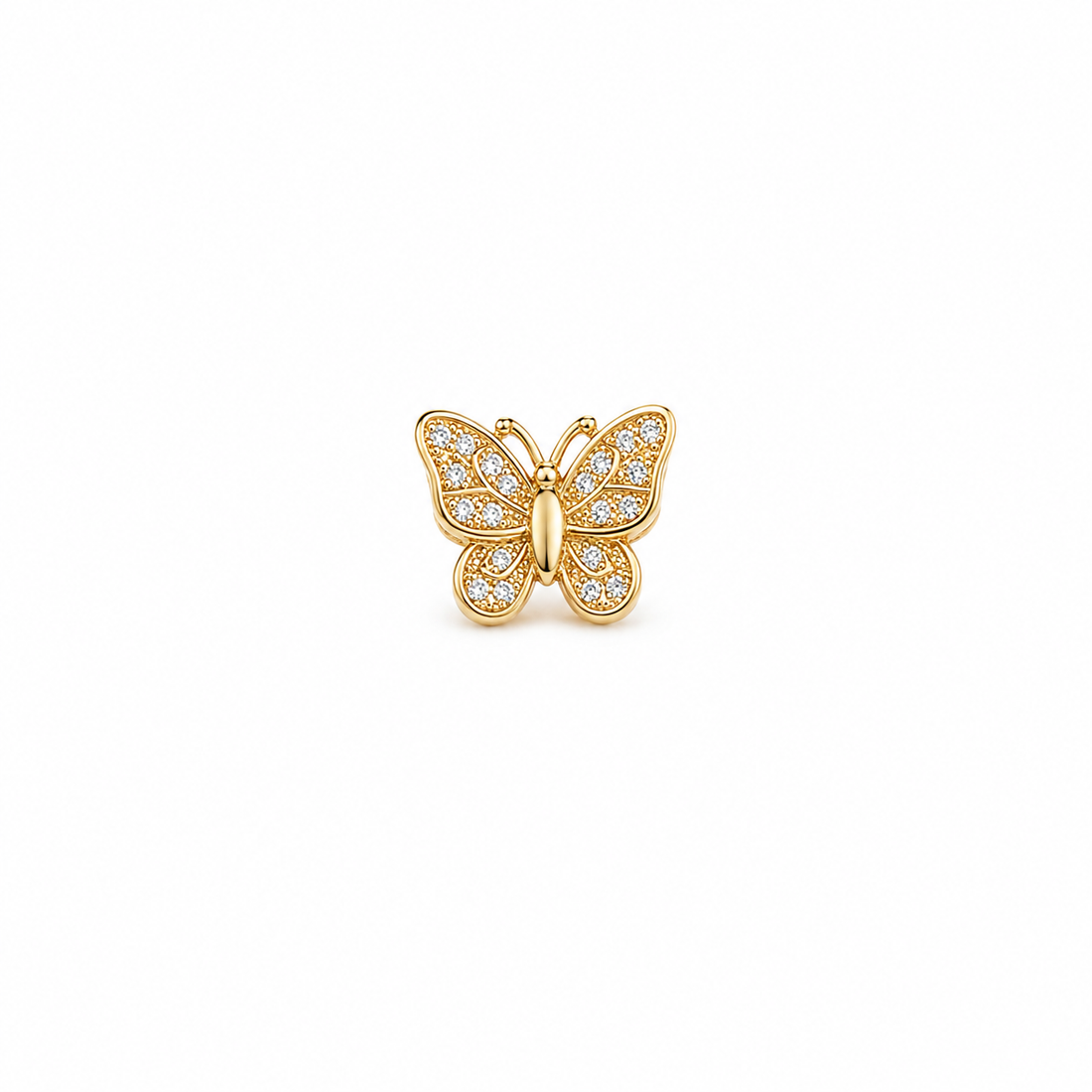 Butterfly Zircon Charm for glass locket filler
