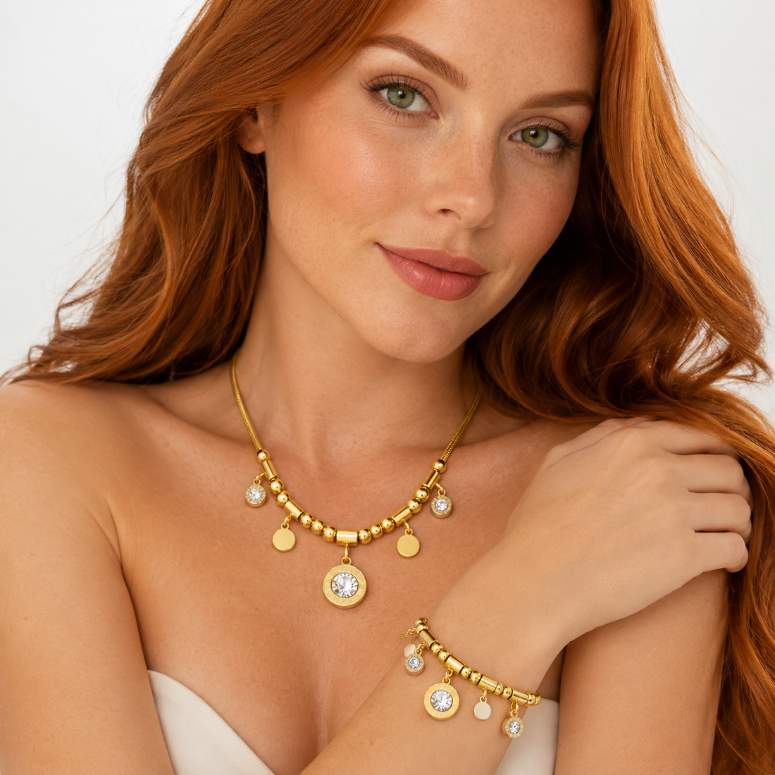 Simple Style Round Jewelry Set