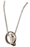 Double Ring Zircon Necklace