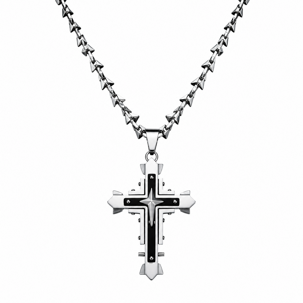 Geometric Titanium Steel Plating Men's Necklace