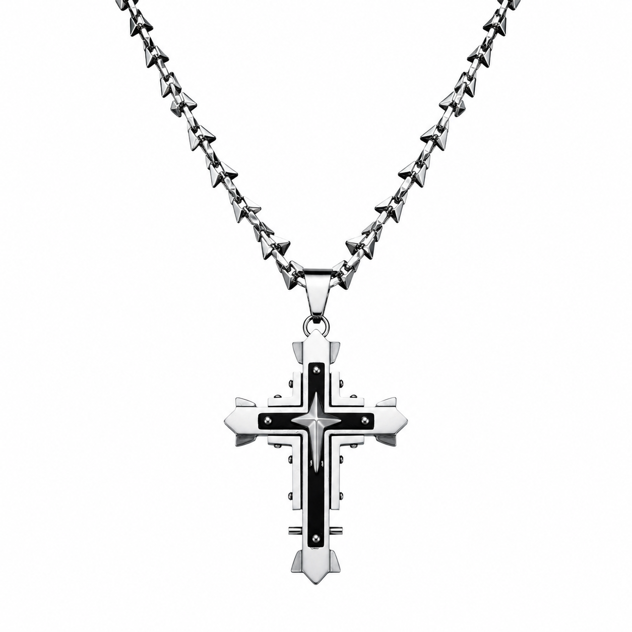 Geometric Titanium Steel Plating Men's Necklace