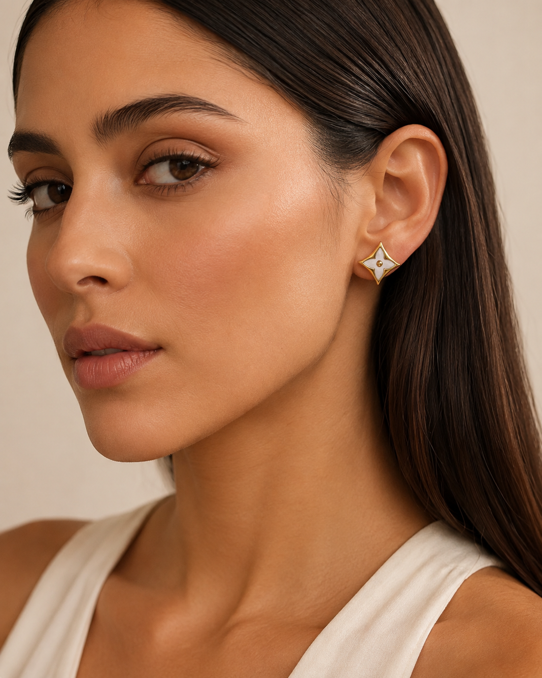 Lux Titanium Steel Stud Earrings