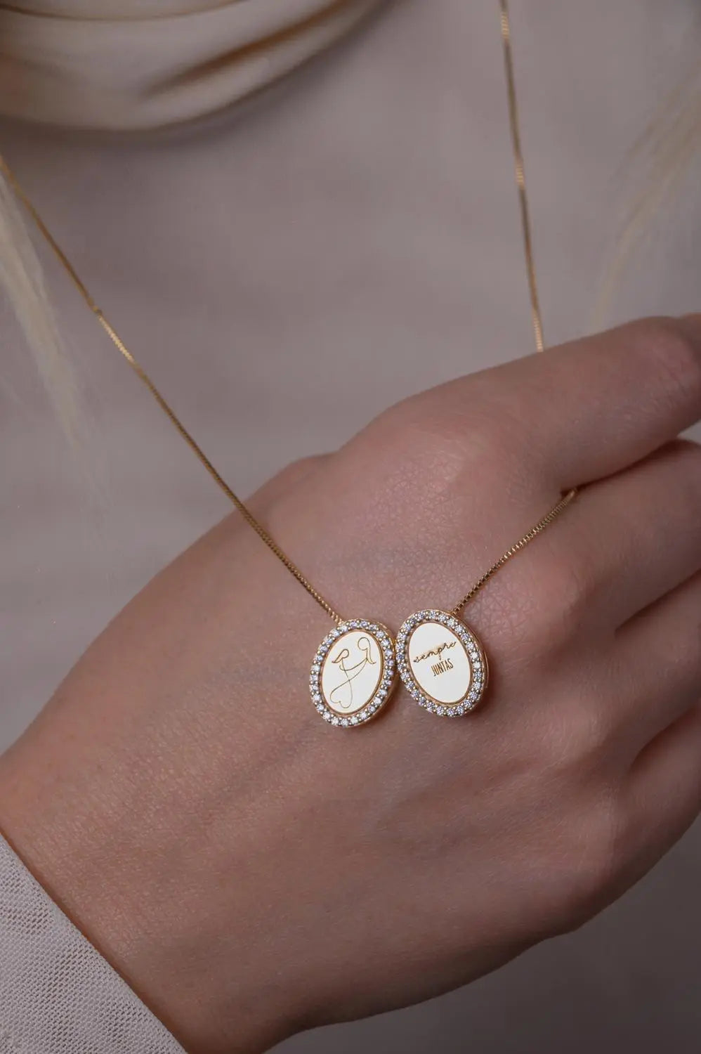 Mother & Daughter Always Together Necklace Set | 18k Gold Plated