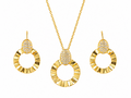 Geometric Rhinestone Jewelry Set 316 Stainless Steel