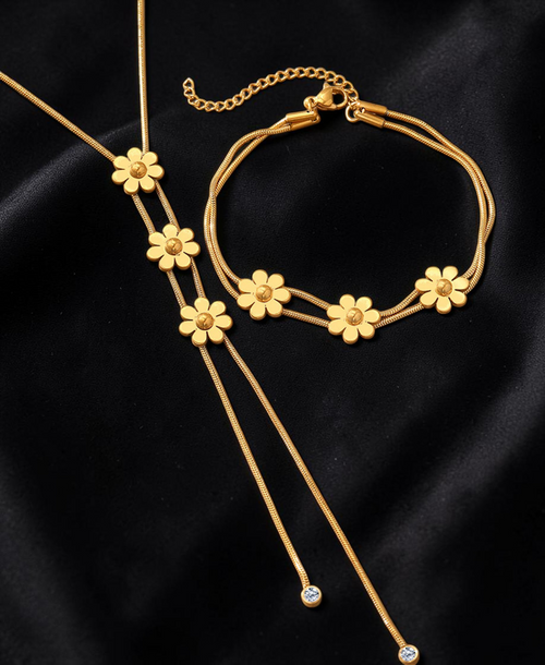 Elegant Flower Jewelry Set