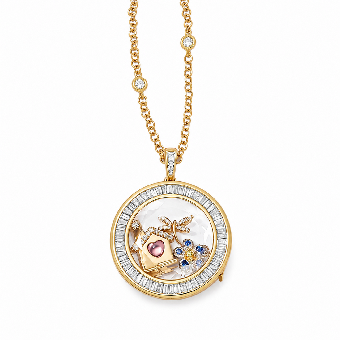 Cherie Crystal Glass Locket