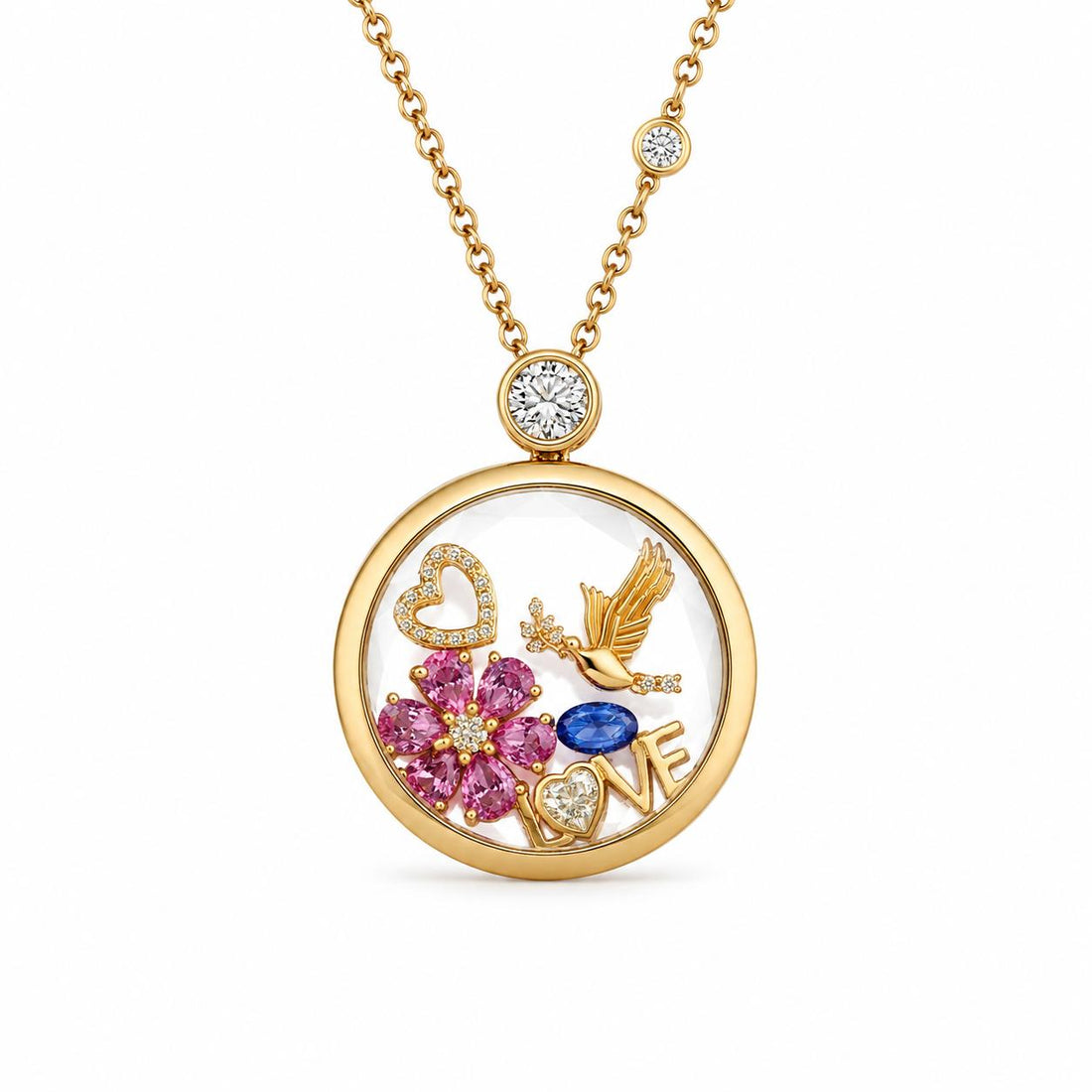 Heart Zircon Charm