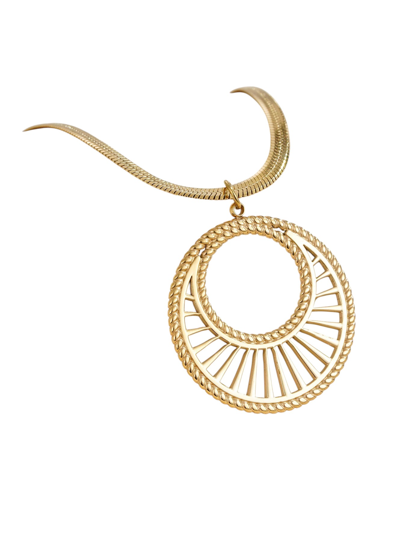 Geometric Pendant Extension Chain in 316 Stainless Steel with 18K Gold Plated, Waterproof
